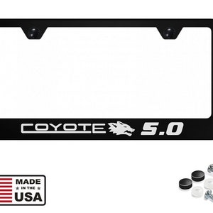 Reflektierende Coyote mustang Abzeichen Edelstahl Kennzeichenhalter Ford 5.0 gt