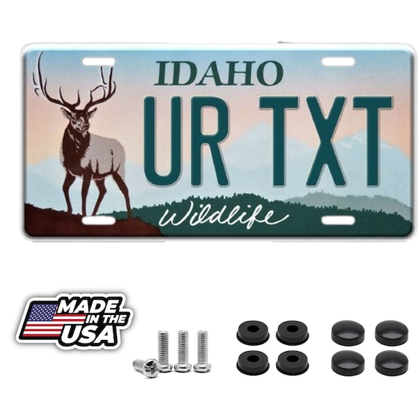 Idaho Wildlife Personalized Custom License Plate your name any text custom 12" x 6"