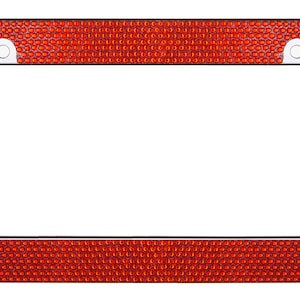 Red Crystal Rhinestone license Plate Frame With Crystal Screw Caps