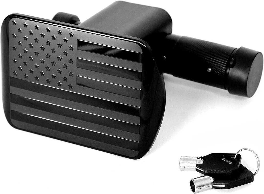 American Flag Hitch Cover For 2" Receiver - Aluminum & Acrylic, Fits Trucks, SUVs & RVs