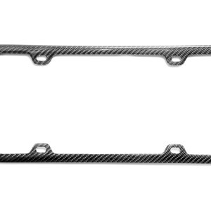 Real 100% Black Carbon Fiber 4 Holes license plate tag frame cover original 3k twill design Universal fit for any car truck With Screw Caps