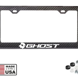 Reflective ghost street racing carbon fiber license plate frame premium carbon