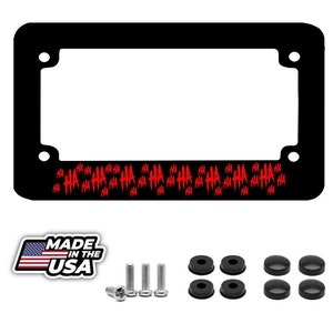 Hahahaha joker motorcycle license plate frame red