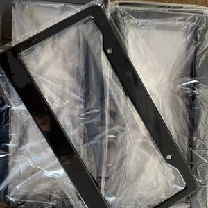 Moldura de placa de carro em branco - atacado a granel | Suporte de matrícula | Arte da matrícula de acessórios para carro - PRETO