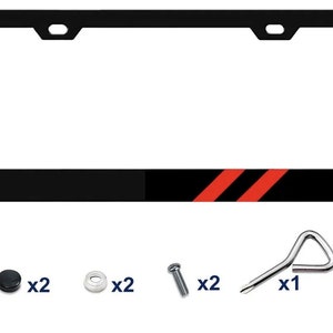 1x for dodge charger accessories red car license plate frame black metal cover