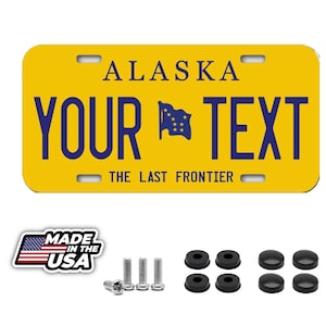 Alaska personalisierte benutzerdefinierte Nummernschild Ihr Name jeder Text benutzerdefinierte 12 "x 6"
