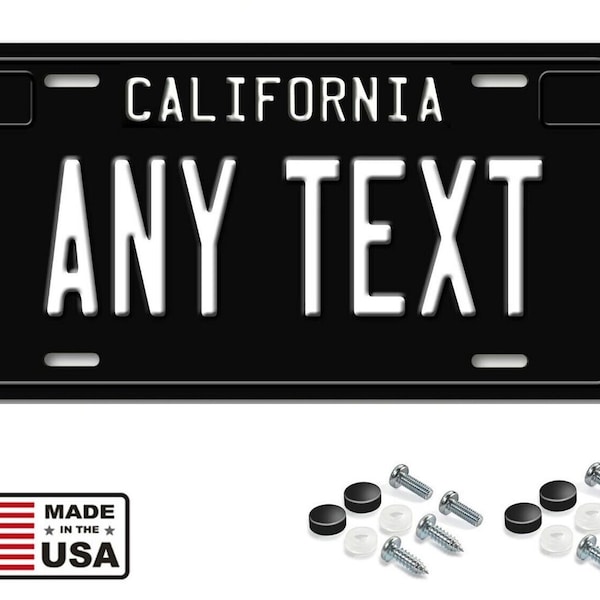 Black White California License Plate Etsy