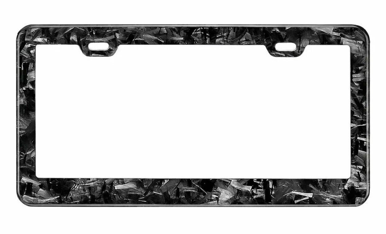 Real forged carbon fiber license plate frame