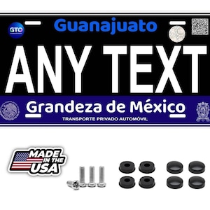 Black guanajuato mexico personalized novelty car license plates any text