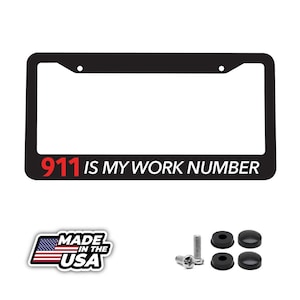 911 license plate frame deals