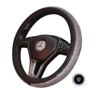Car steering wheel cover 38cm/15" shiny rhinestone bling diamond for girl lady