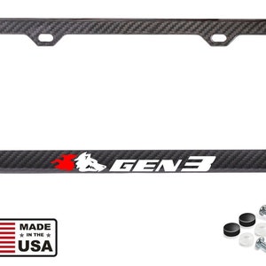 Coyote gen 3  gt 5.0 ford mustang logo 100% premium carbon fiber cover 2018 - 22