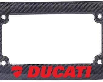 Ducati motorcycle license plate frame carbon fiber