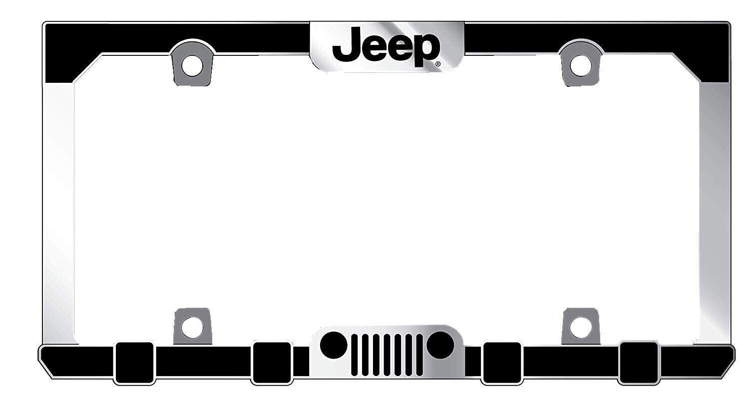 Auto Jeep Bumper Chrome License Plate Frame Etsy