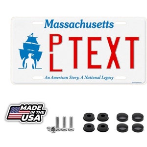 Massachusetts An American Story Custom License Plate your name any text custom 12&quot; x 6&quot;