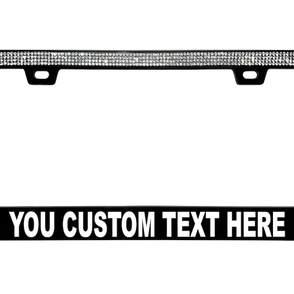 Bling Personalized License Plate Frame Etsy