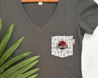T-shirt avec poche Jurassic Park : t-shirt fan art