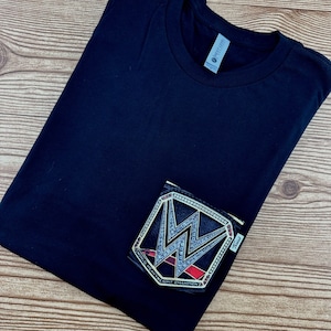 Wrestling World Heavyweight Champion Belt Pocket T-shirt,  Pocket Tee Shirt , Pocket Tee