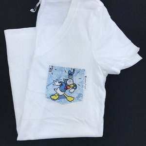 怒ったドナルドダックのTシャツ、ドナルドダックのポケットTシャツ