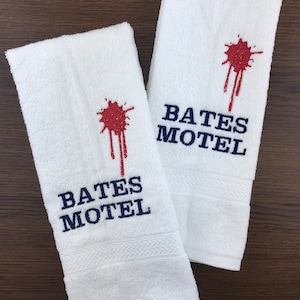 Psycho Bates Motel Embroidered Hand Towel