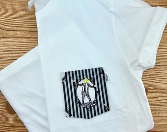 Beetle Ghost Embroidered Pocket Tee