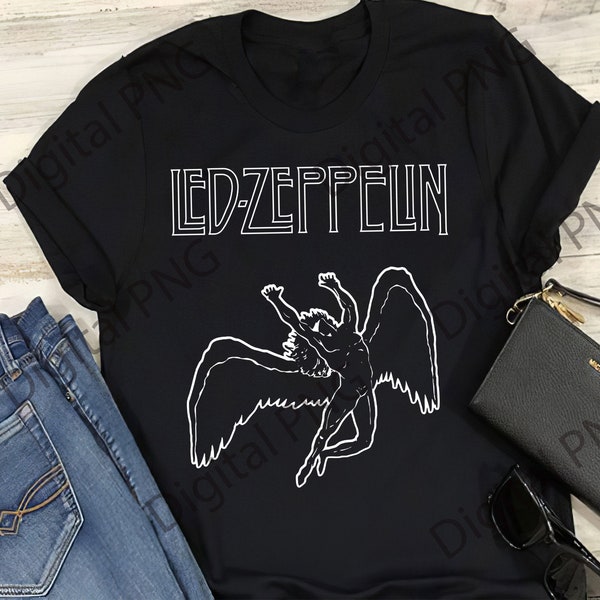 Led-Zepplin Rock Bands designs Png |classic rock Band Design | Rock Digital Download