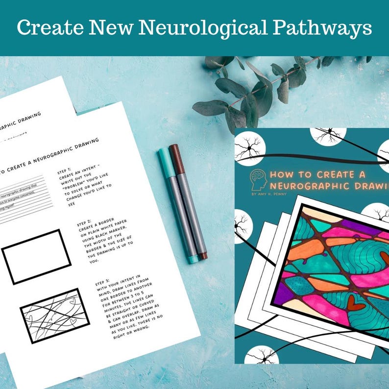 How to Create A Neurographic Drawing - Printable 8.5x11, Journal and ...
