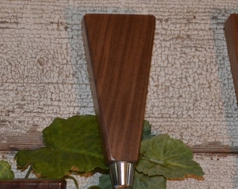 Walnut Beer Tap Handles: 4"x 2" Handcrafted w/ Rich Wood Figuring Perfect For Home Brewers- Great Guys Gift!
