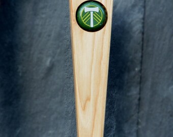 NEW LIMITED Edition- 6" HICKORY Wood CapHandles: Beer Tap Handles - Personalize with Your favorite bottle cap and then Remove and Replace!
