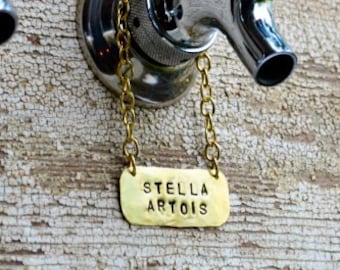 Custom Oval Brass Beer Tap Handle ID Tags - Great Guy's Gift!