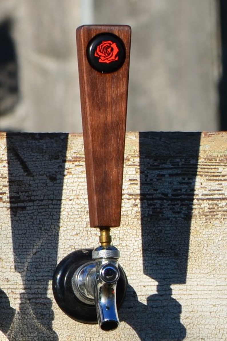 CAPHANDLES Beer Tap Handle of Solid Walnut Personalize Etsy