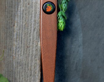 NEW EXOTIC 9" Tall/Sleek Leopard Wood CapHandles: Beer Tap Handles - Personalize with Your favorite bottle cap and then Remove and Replace!