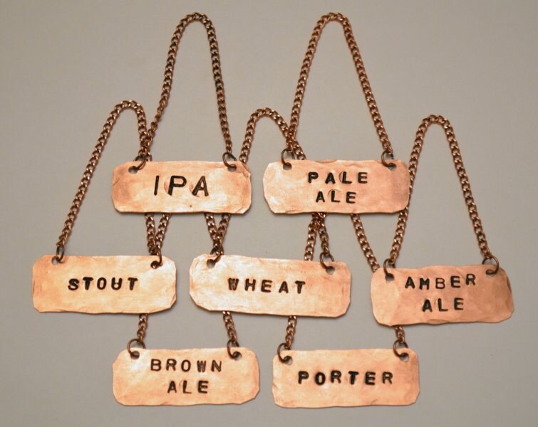 Custom Oval Copper Beer Tap Handle ID Tags Great Guys Etsy