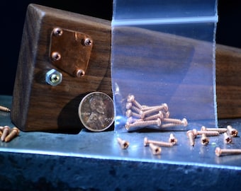 Tiny Copper Plated Screws - Phillips Head size #3 x 5/8" DIY Steampunk essential!