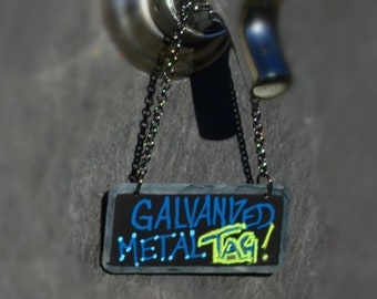 Galvanized Gray Metal Chalkboard ID Beer and Beverage Tag - Perfect for Offices & Bars