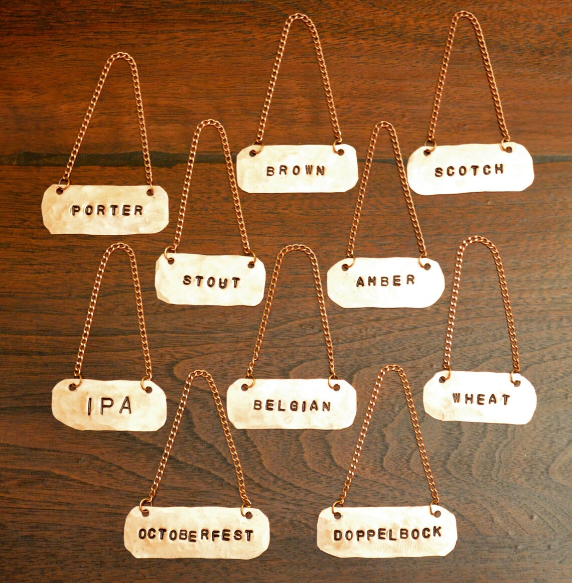 Custom Oval Copper Beer Tap Handle ID Tags Great Guys Etsy