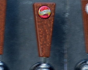 NEW EXOTIC 4.5" Lavish Leopard Wood Lil' Cappy: Beer Tap Handles - Personalize with Your favorite bottle cap and then Remove and Replace!