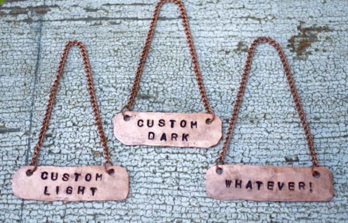 Custom Oval Copper Beer Tap Handle ID Tags Great Guys Etsy