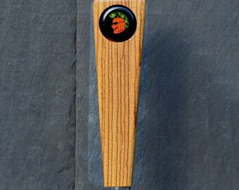 NEW EXOTIC 6"x 1.5" African Zebrawood CapHandles: Beer Tap Handles - Personalize with Your favorite bottle cap and then Remove and Replace!