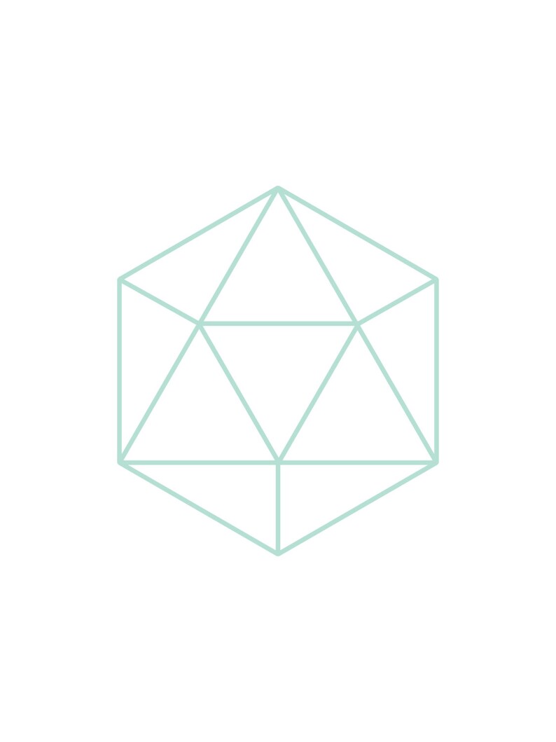 Gem Art Mint Print Geometric Art Diamond Wall Prints Etsy