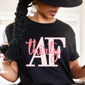 Dreißig AF svg png jpg Schnitt Dateien, 30 Geburtstag svg, Pink Dreißig Shirt Cut Files, 30 Geburtstagskarte, lustiges 30.Bday Geschenk -INSTANT DOWNLOAD