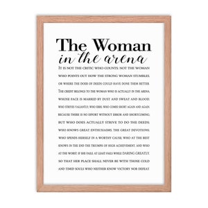 The Woman in the Arena Printable Quote, Daring Greatly Digital Print, INSTANT DOWNLOAD, DYI Mother's Day Gift, Gift for Mom, Teddy Roosevelt image 3