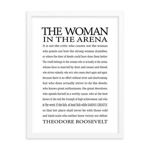 The Woman in the Arena Printable Quote INSTANT DOWNLOAD Daring Greatly Speech by Theodore Roosevelt, Paraphrased to Empower Strong Women image 3