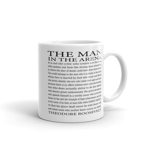 The Man in the Arena Quote Coffee Mug, Daring Greatly Motivational Gift for Him, Christmas Gift Idea for Husband, Brother, Friend image 8