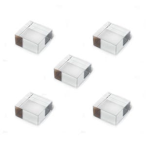 5 Pack 2x2x1 Inch Polished Acrylic Square Blocks - Durable Display Stands, DIY Craft Blanks, Photography Props, & Mineral Display