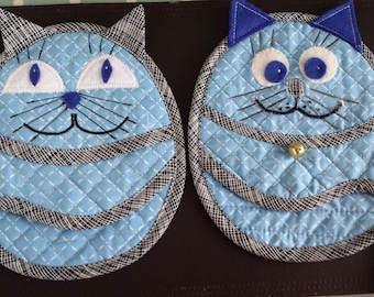 and the Pussycat  Oven Mitt pdf digital pattern