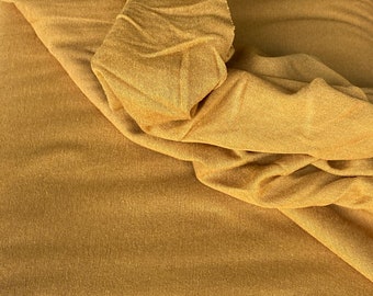 Tessuto in maglia di rayon senape