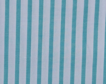 100% Cotton Blue/Green & White Stripe