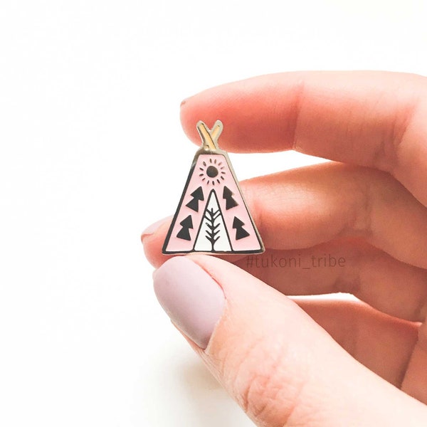 Magic tipi enamel pin