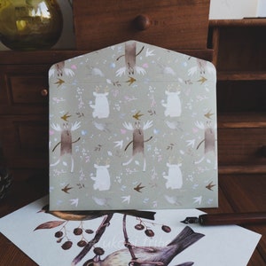 Wald Briefpapier Umschlag, Waldgeister, Geschenk Umschlag, Tukoni
